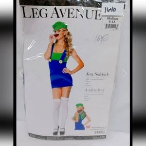 Halloween costume Sexy Sidekick super Mario brothers Luigi size 8-12